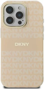 DKNY Repeat Texture Pattern With Stripe iPhone 16 Pro Max Case - Pink