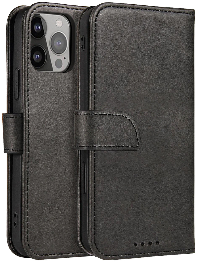 Magnet Case with Flip for Samsung Galaxy S25 - Black