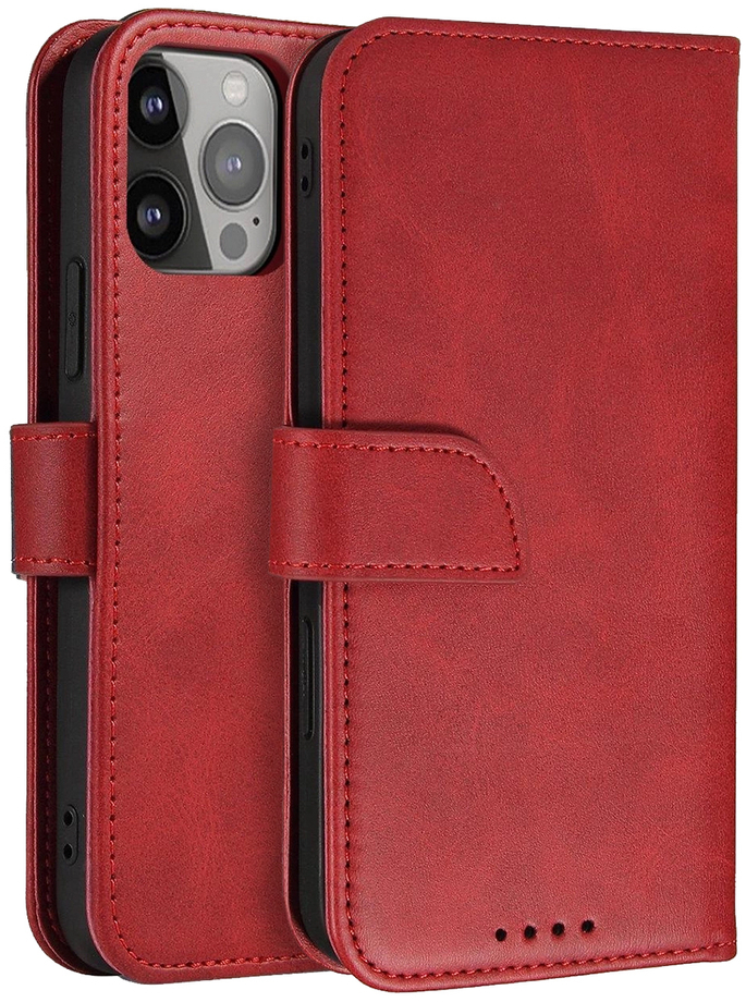Magnet Case with Flip for Samsung Galaxy S25+ - Red