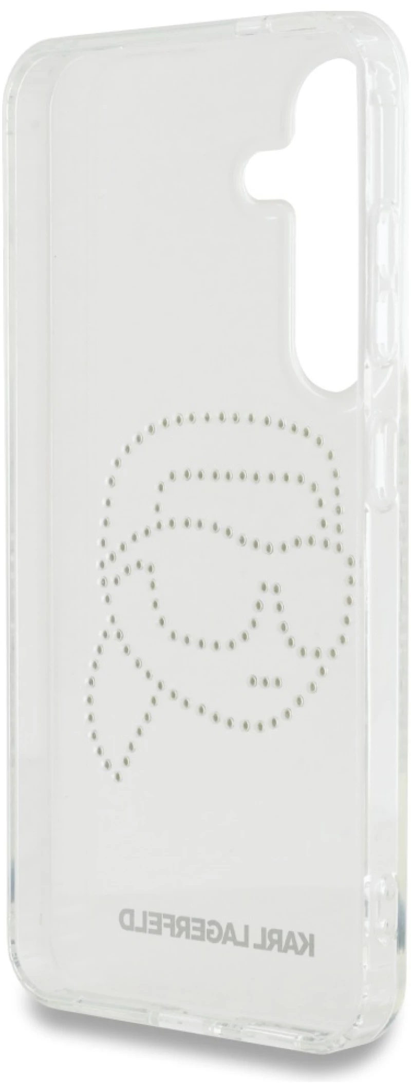 Case Karl Lagerfeld Rhinestones Karl Head Logo Samsung Galaxy S25 transparent
