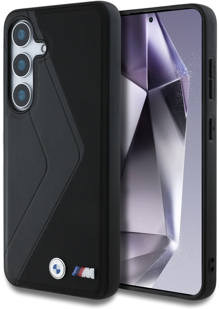 BMW Leather Oversized Stripes MagSafe case for Samsung Galaxy S25 - black