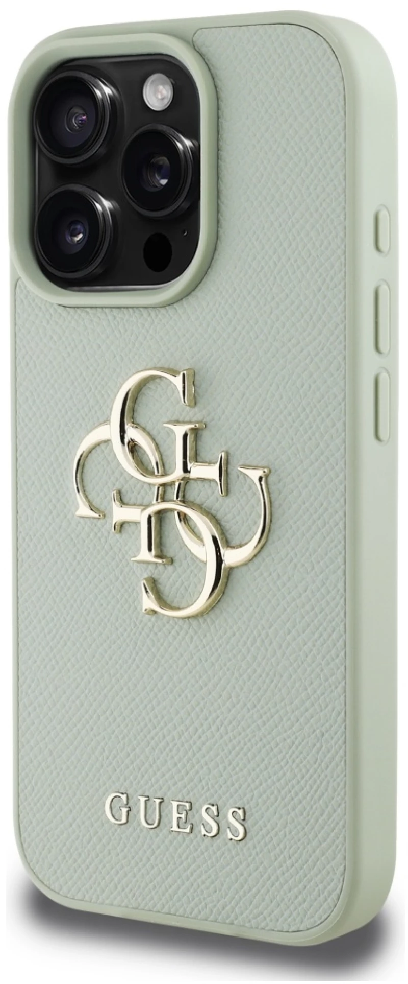 Guess Grained Big 4G Logo Small Classic Logo case for iPhone 16 Pro Max - green