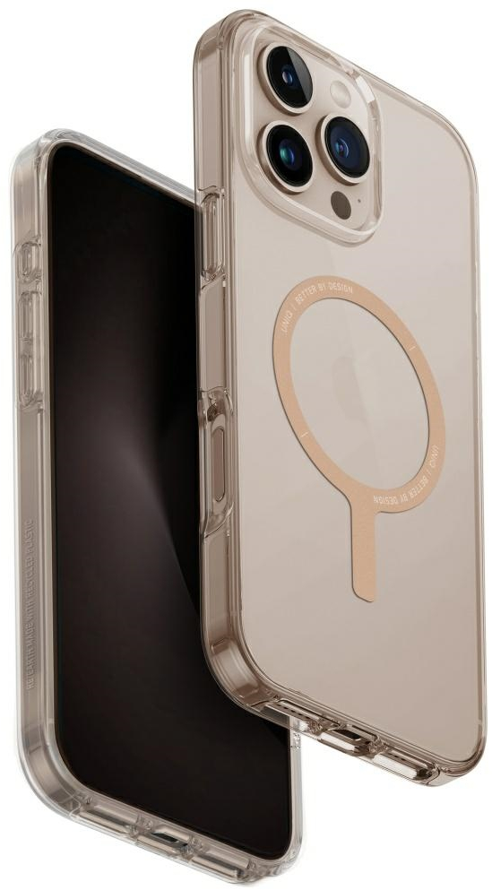 Uniq Clario Magclick Charging Case for iPhone 16 Pro Max - Transparent Gold