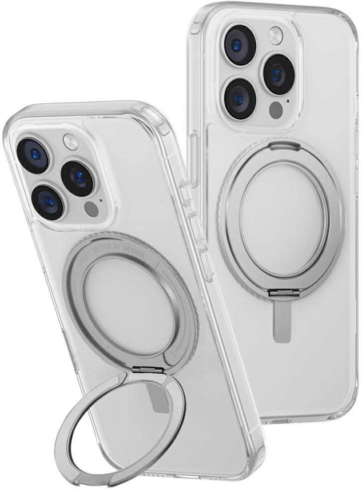 Uniq Swivix 360 Rotating Kickstand Case for iPhone 16 Pro - Transparent