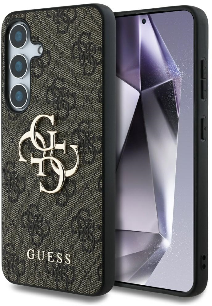 Guess Big 4G Logo Classic Logo Case for Samsung Galaxy S25 Plus Brown