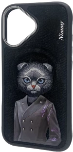 Nimmy Magnetic fashion cute pet MagSafe case for iPhone 16 - black