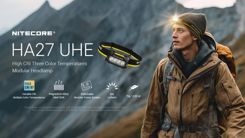 ΦΑΚΟΣ LED NITECORE HEADLAMP HA27UHE, 800lumens, 75g