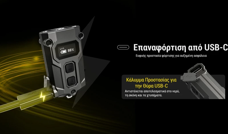 ΦΑΚΟΣ LED NITECORE TINI 3, Black