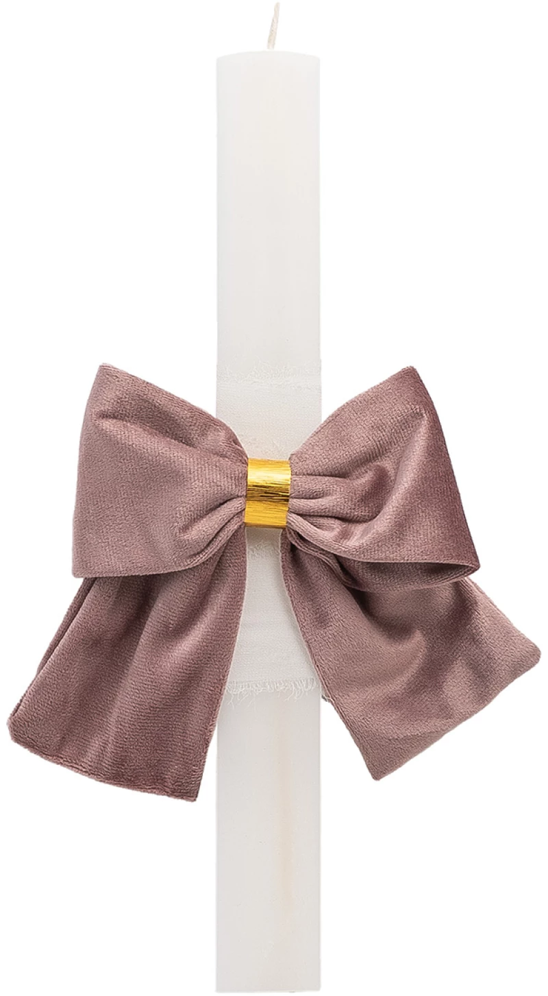 Beauty Home ΛΑΜΠΑΔΑ ΛΕΥΚΗ 33cm ΒΕΛΟΥΔΙΝΟΣ ΦΙΟΓΚΟΣ ΣΑΠΙΟ ΜΗΛΟ