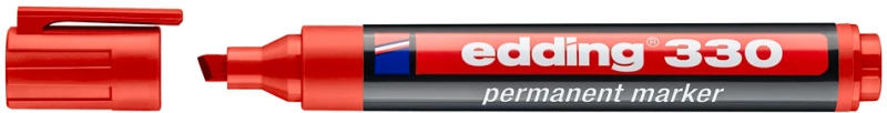 EDDING ανεξίτηλος μαρκαδόρος 330, 1-5mm, επαναγεμιζόμενος, κόκκινος - 4004764390809