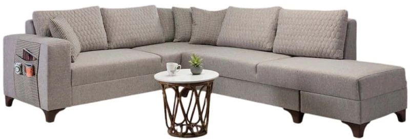 Καναπές - Κρεβάτι Γωνιακός Loft 752EST1358 230x285x80cm Beige