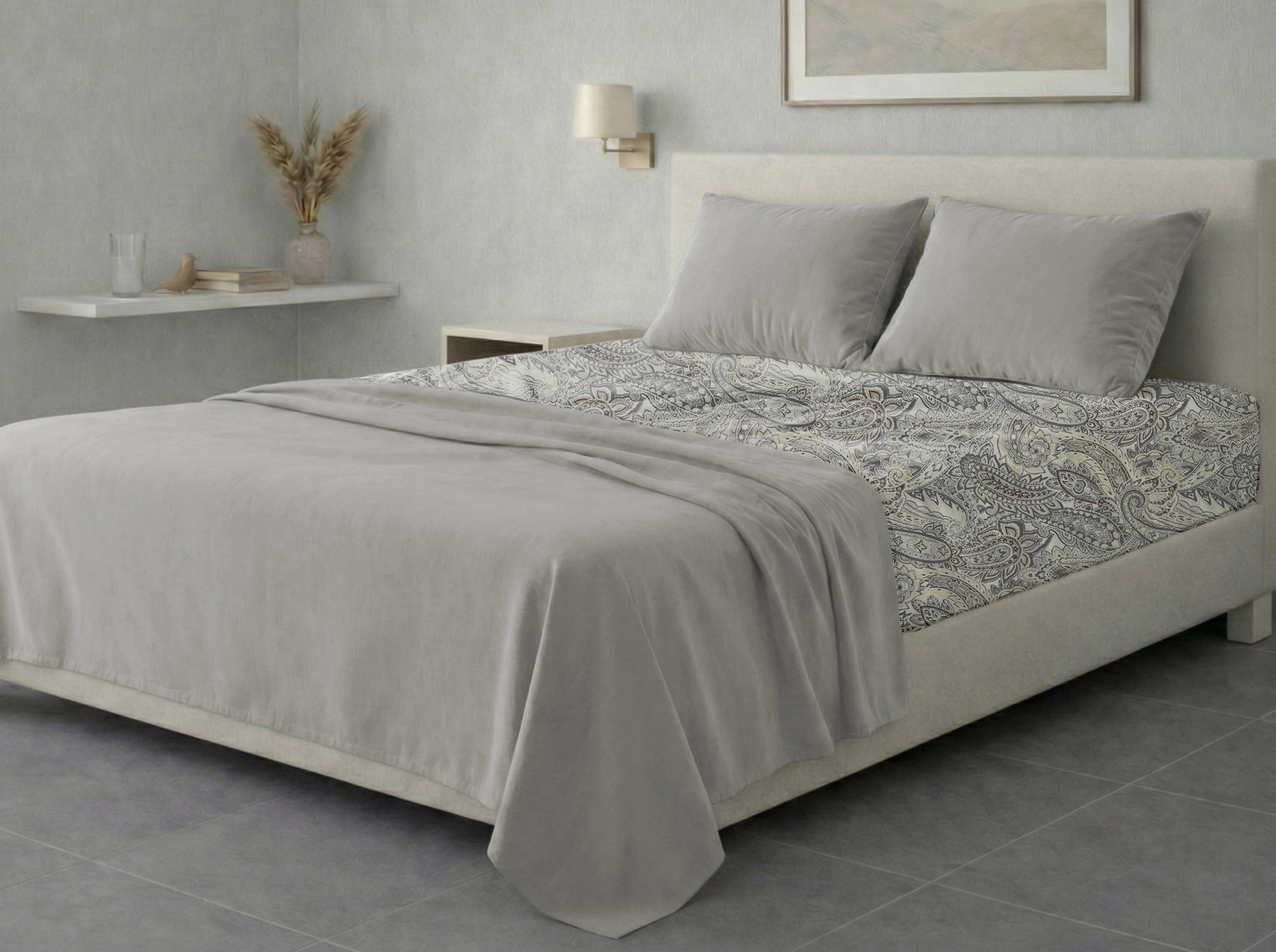 Σετ σεντόνια 4τμχ υπέρδιπλα 240x270-180x200+35 Βαμβακερά 100% εμπριμέ/μονόχρωμα 007443011Σ76Χ82