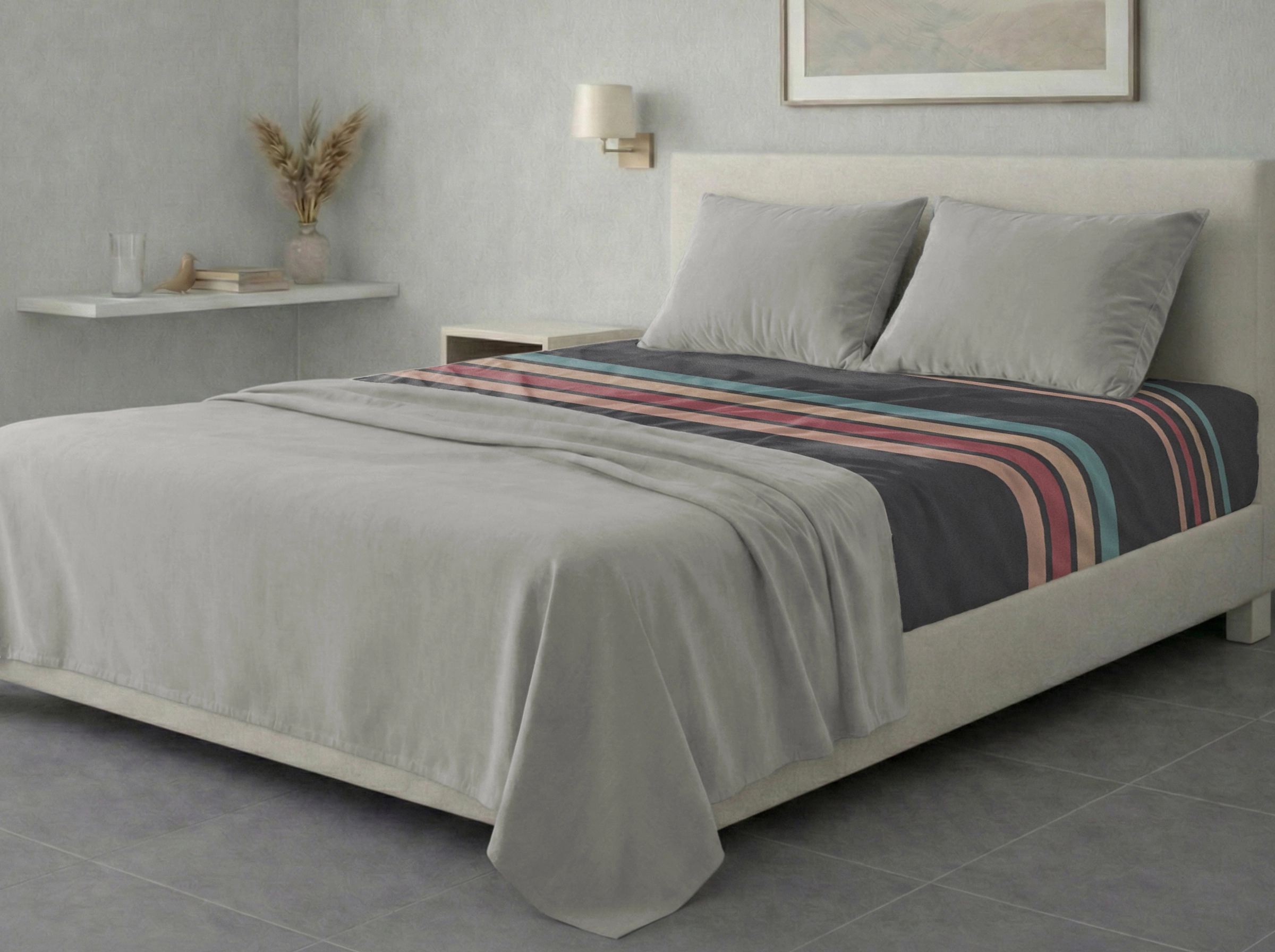 Σετ σεντόνια 4τμχ υπέρδιπλα 240x270-180x200+35 Βαμβακερά 100% εμπριμέ/μονόχρωμα 007443011Σ77Χ82