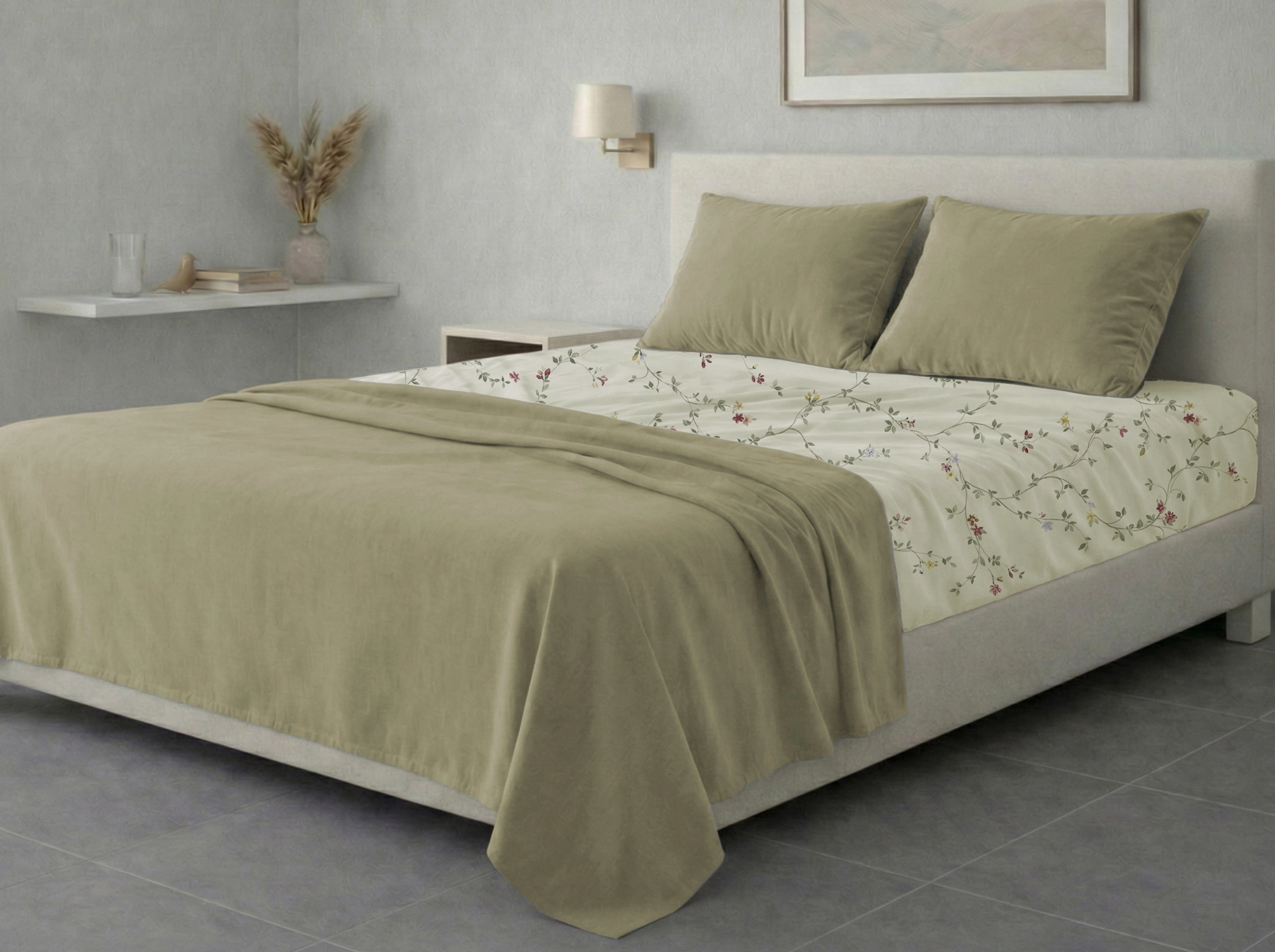 Σετ σεντόνια 4τμχ υπέρδιπλα 240x270-180x200+35 Βαμβακερά 100% εμπριμέ/μονόχρωμα 007443011Σ78Χ95