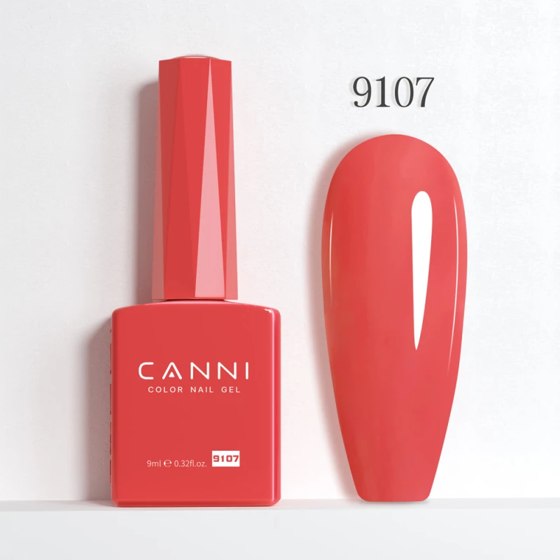 Canni HEMA FREE 9107 FADED RED Color Nail Gel 9ml