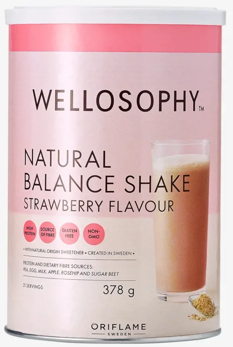 Natural Balance Shake με Γεύση Φράουλα Wellosophy