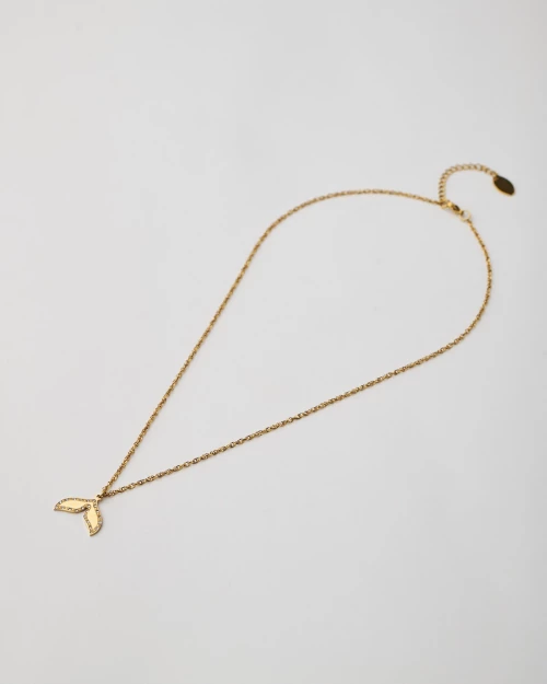 Gold Whale Tail Necklace