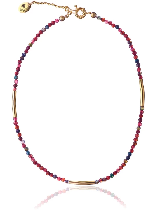 Shades Of Red Agate Necklace