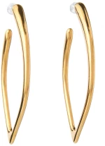 Drop Links Gold Plated Earring - 6.5 cm - 925 sterling silver rhodium plated (recommended)