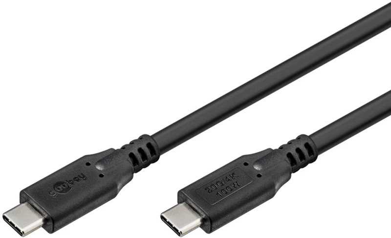 GOOBAY καλώδιο USB-C 74198, USB4, 100W, 20Gbps, 4K/60Hz, 3m, μαύρο