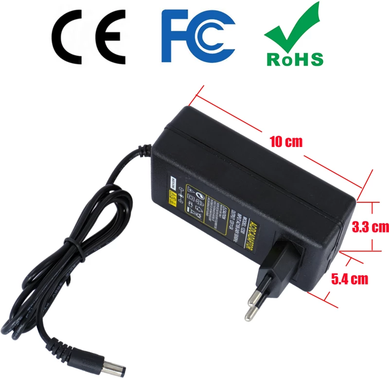 Universal Τροφοδοτικό 12V 3A (5.5x2.1mm) για LED, Router, DVR, Κάμερες ( Κωδ.60271 )