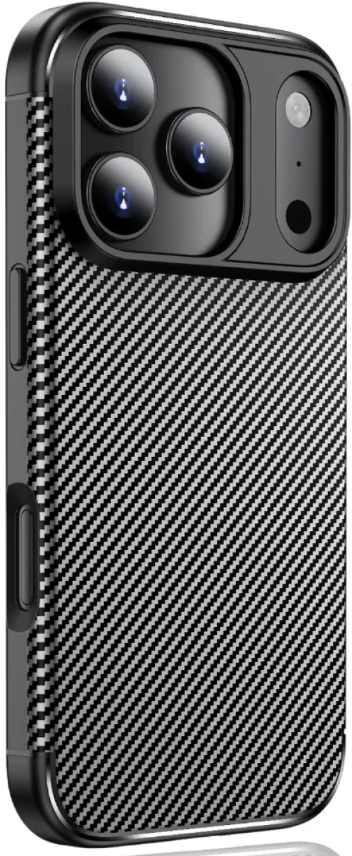 Θήκη Ancus AutoFocus Carbon Fiber για Apple iPhone 17 Pro Max Μαύρη