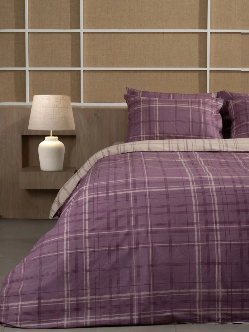 Σετ Σεντόνια Cotton Feelings 2066 Mauve Υπέρδιπλο (235x270)