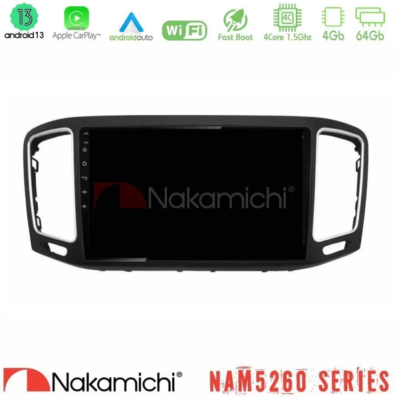 Nakamichi Nam5260 Series 4core Android13 4+64gb vw Sharan 2010-2015 Navigation Multimedia Tablet 9" με Carplay & Android Auto u-n44-Vw1021