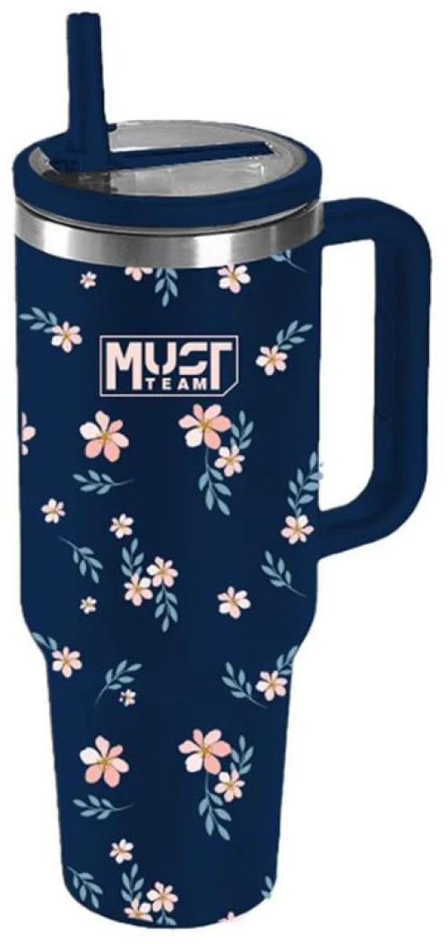 Ποτήρι Θερμός Floral Must 900ml Με Καλαμάκι 587165