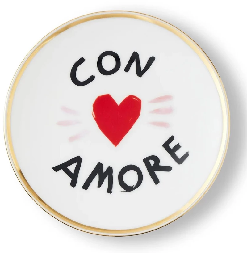 Πιάτο Γλυκού Con Amore - Dipinto FTB00271 Φ17cm Multi Bitossi Home Πορσελάνη