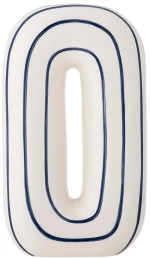 Βάζο Mae 82061848 18,5x8,5x32cm White-Blue Bloomingville Κεραμικό