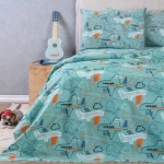 Σεντόνια Παιδικά Planeur (Σετ 3τμχ) Multi Melinen Μονό 170x270cm 100% Βαμβάκι