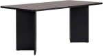 Τραπέζι Linza 353NRD1132 180x90x75cm Wood Black Μοριοσανίδα, Μελαμίνη