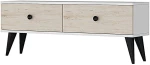 Έπιπλο Τηλεόρασης Mona 555CHM1128 120x30x40,5cm White-Travertine Beige