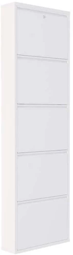 Παπουτσοθήκη Επιτοίχια Locking 159ORN1117 50x15x169cm White Μέταλλο
