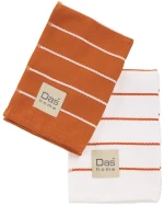 Ποτηρόπανα 0886 (Σετ 2τμχ) Terracotta Das Home 40x60cm 100% Βαμβάκι