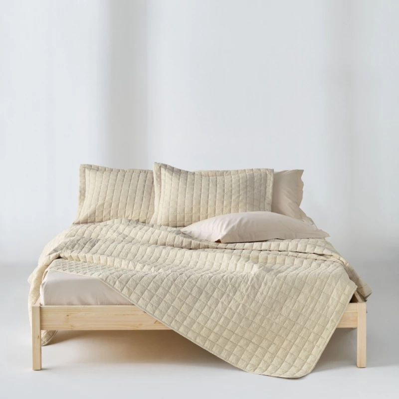 Κουβερλί Vegas 12 Beige Kentia Ημίδιπλο 180x240cm Microfiber-Hollowfiber