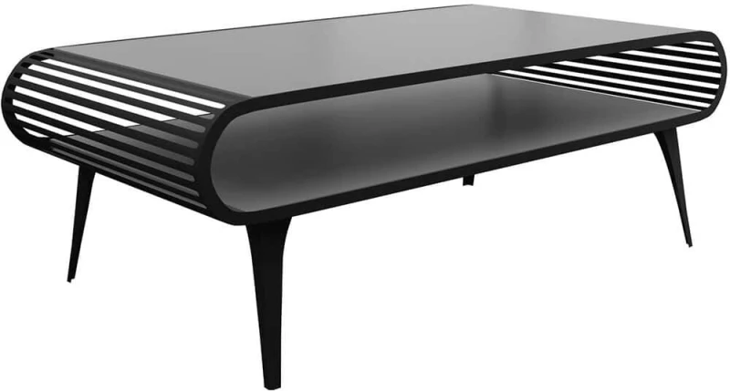 Τραπεζάκι Σαλονιού Aristo 163084969 120x60x44cm Grey-Black