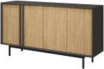 Μπουφές Alsy Reg I 162912629 163x43x87cm Anthracite-Natural Μοριοσανίδα, Μέταλλο