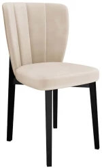 Καρέκλα Bene S106 162725959 49,5x55x84cm Ecru-Black Ξύλο,Ύφασμα