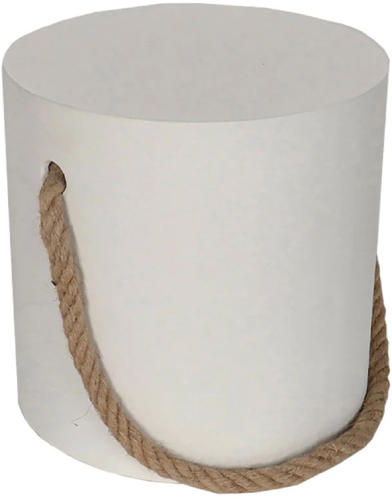 LIBERTA ΤΕΝΟ SIDE TABLE ΜΕ ΣΧΟΙΝΙ ΑΣΠΡΟ ΦΥΣΙΚΟ 40x40x40cm