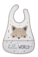 Gamberritos Αδιάβροχη Σαλιάρα PEVA με Τσέπη Hello World 11025-2