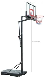 Μπασκέτα Ρυθμιζόμενη PURE 2 IMPROVE ADJUSTABLE BASKETBALL SET 2.30-3.05M