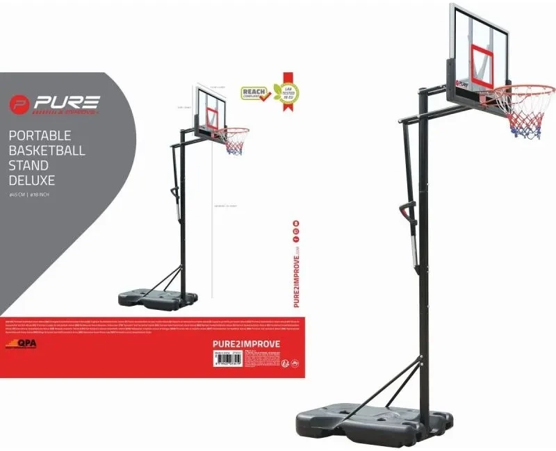 Μπασκέτα Ρυθμιζόμενη PURE 2 IMPROVE ADJUSTABLE BASKETBALL SET 2.30-3.05M