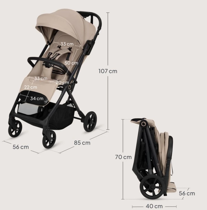Lionelo Tansi Καρότσι Ταξιδίου έως 22kg  Beige Sand