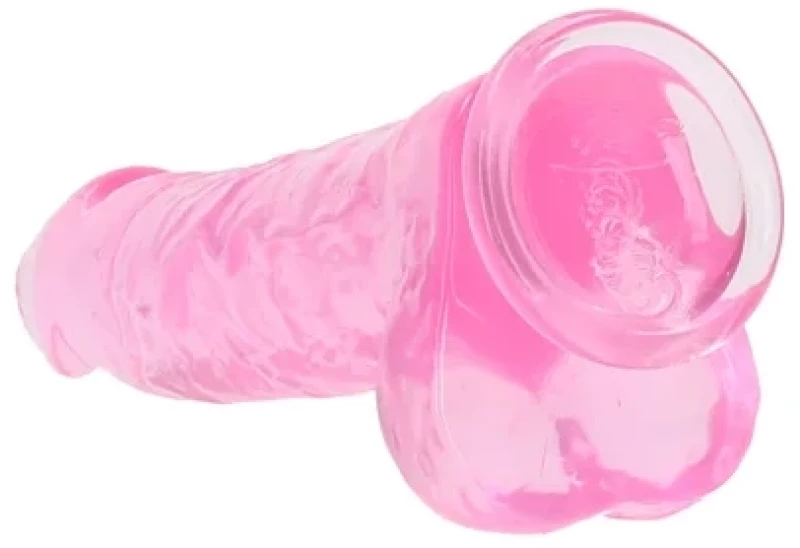 Crystal Clear - Jelly Ομοίωμα Πέους με Βεντούζα - 28 cm - Ροζ