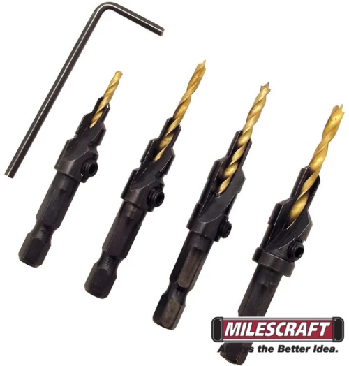 Milescraft 5341 Σετ φρέζες ξύλου με τρυπανι 4τεμ Counterbit set