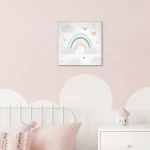 Πίνακας Ξύλινος Παιδικός Dream Rainbow 21235 29x29cm Multi Ango Τετράγωνοι Mdf