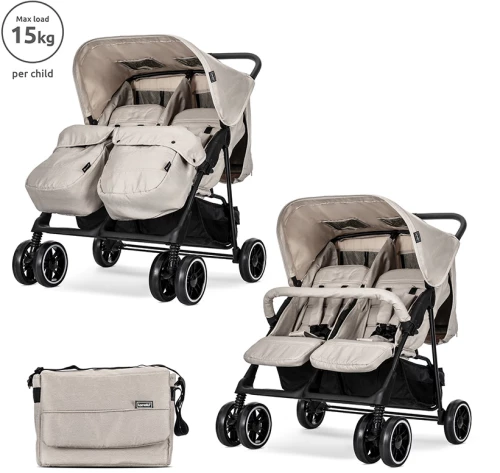 LORELLI ΚΑΡΟΤΣΙ ΔΙΔΥΜΩΝ ΜΕ ΠΟΔΟΣΑΚΟΥΣ TWIN BEIGE 10020072507