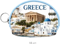 Πορτοφόλι Souvenir μπρελόκ mini - PVC - Greece - 10*8*3cm - 871778